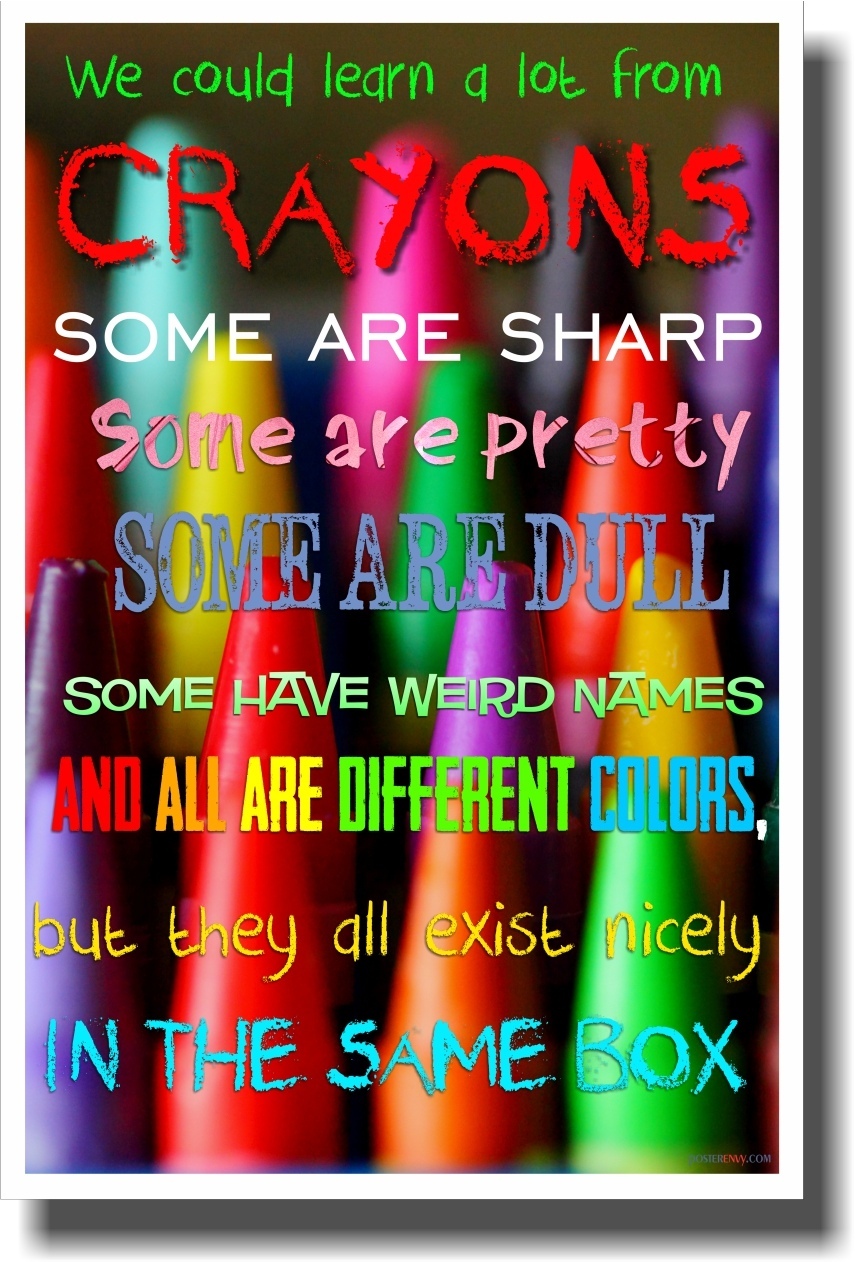 We Can Learn A lot From Crayons - NEW Classroom Motivational Poster | eBay