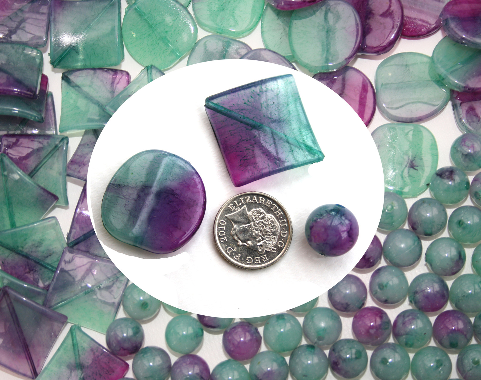 10 X LARGE GLASS EFFECT ACRYLIC BEADS 30MM 23MM 12MM eBay