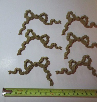 Salvage 1950's Architectural Ornamental Ribbon Wood Fibre Wall Carvings Lot of 6 - U$ 15.99