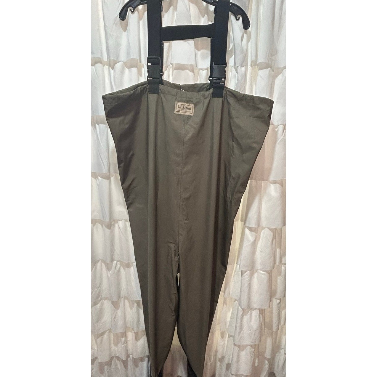 L L Bean Fishing Waders Steel Shank Overalls Adjustable Men’s Size XL Shoe Sz 12