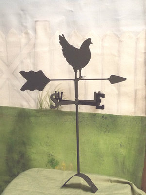 hen chicken roof mounted weathervane black wrought ...