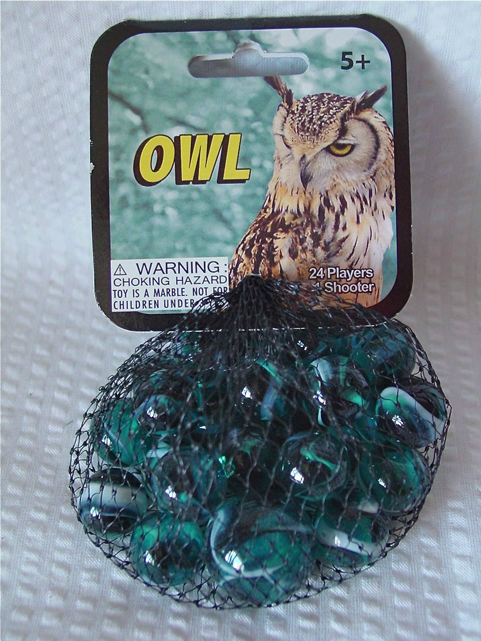 OWL- Net Bag Of 24 Player Mega Marbles & 1 Shooter-Instructions & Facts