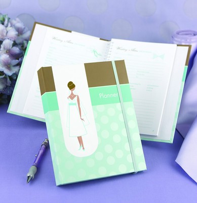 Turquoise Aqua Blue Wedding Planner Planning Book