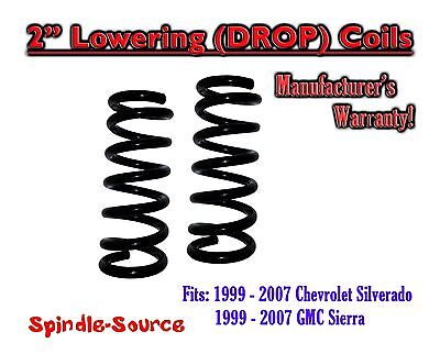 1999 - 2006 Chevy Silverado GMC Sierra 1500 V6 2" Lowering Drop Coils Spring Kit