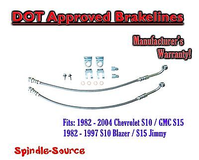 82-05 Chevy S-10 GMC S-15 Sonoma Blazer Jimmy Front EXTENDED EXT BRAKE LINES