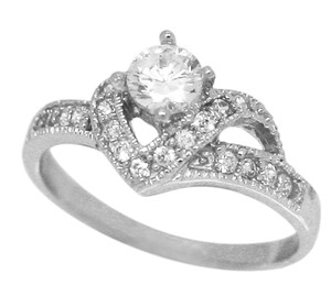 ... -Sterling-Silver-Petit-V-Swirl-Engagement-Ring-Dipped-into-White-Gold