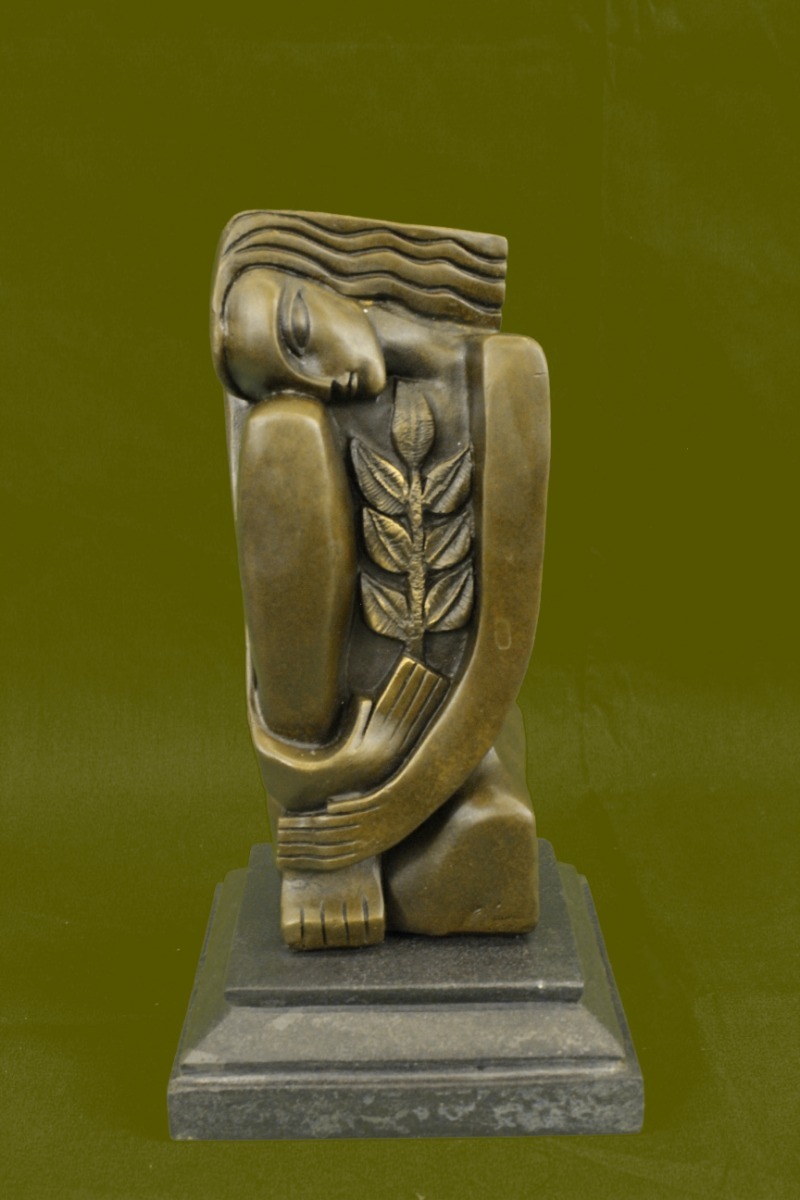 SUPERB ART DECO GIRL, BRONZE STATUE DALI ...