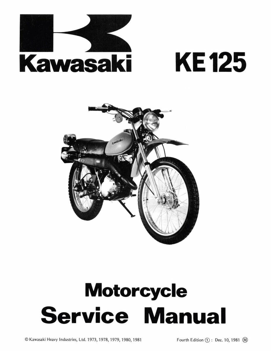 Kawasaki KE125 Service Manual 1978 1979 1980 1981 1982 Repair Workshop Manual