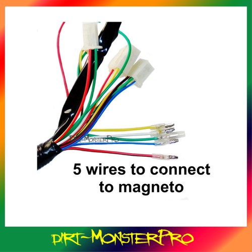 Full Electrics wiring harness coil CDI 50/70/110cc atv ... new racing cdi box wiring 
