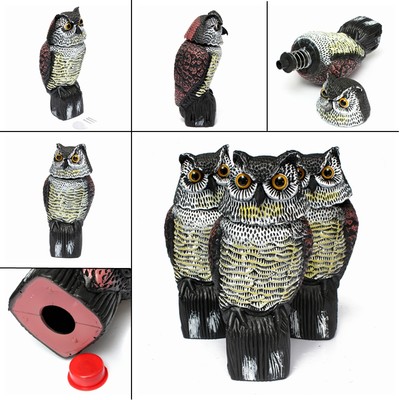 Owl Scarecrow Decoy Rotating Head Move Weed ...