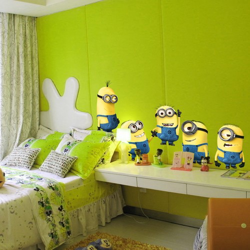 5 Minions Despicable Me Removable Wall stickers ...