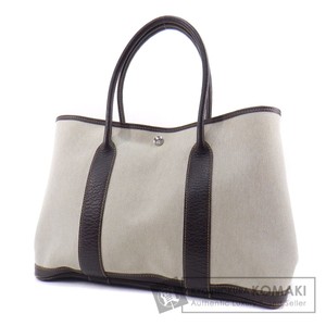 Authentic-HERMES-Canvas-Tote-bag-Garden-party
