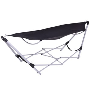 hammock portable stand folding bed camping bag lounge frame steel carry foldaway giantex beach
