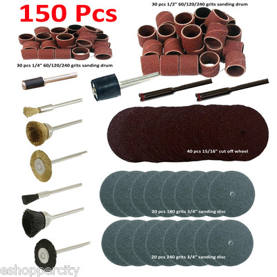 150 Pc Rotary Power Tool Set Fits ...