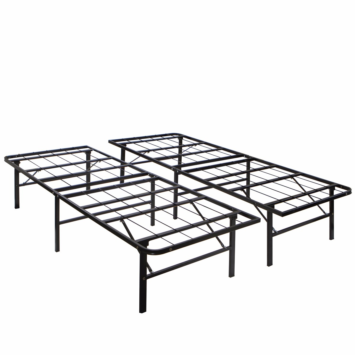 Modern king Size Bi Fold Folding Platform Metal Bed Frame