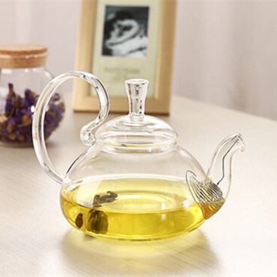 Heat Resistant Elegant Glass Teapot/ Infuser Flower/Green ...