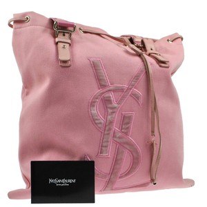 Auth-Yves-Saint-Laurent-Kahala-Shoulder-Tote-Bag-PI-Cotton-Vintage ...