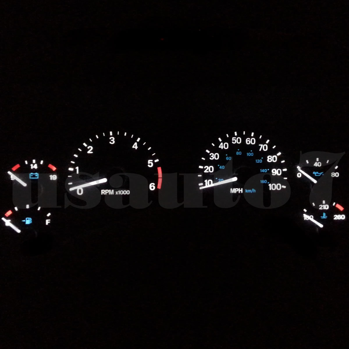 Yahoo!オークション Dash Instrument Cluster Gauge WHITE LEDs LIGH...