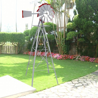 8Ft Tall  Windmill Ornamental Wind Wheel ...