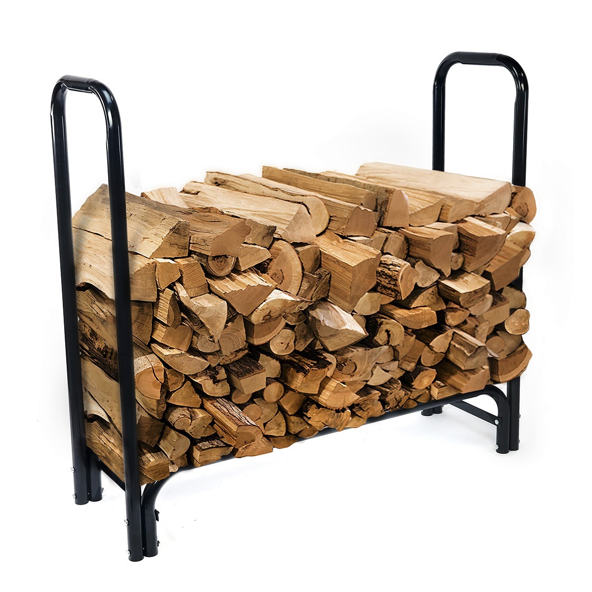 4 Feet Outdoor Heavy Duty Steel Firewood Log Rack Wood