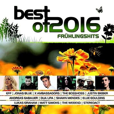 BEST OF 2016-FRÜHLINGSHITS 2 CD NEU SIGALA/ELLIE GOULDING/JUSTIN