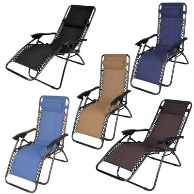 2PC Folding Zero Gravity Reclining Lounge Chairs ...