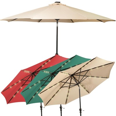 10'Patio Solar Umbrella LED  Patio Market ...