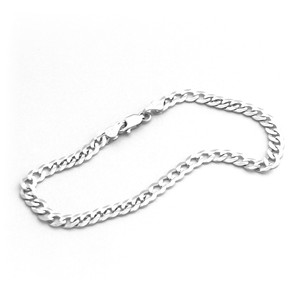 14k-Solid-White-Gold-Comfort-Cuban-Curb-Chain-Bracelet