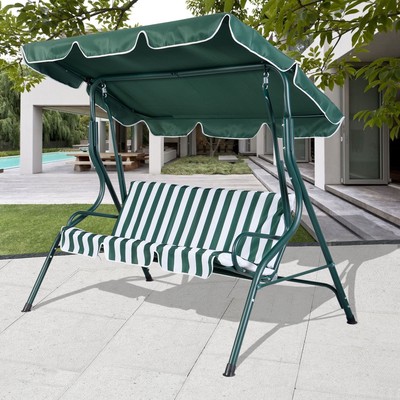 Green Outdoor Patio Swing Canopy 2 Person ...