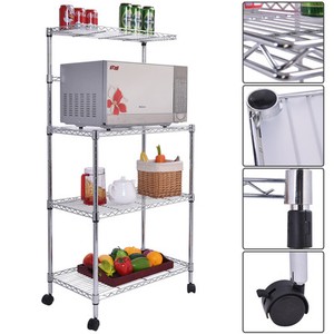 ... Bakers Rack Microwave Oven Stand Storage Cart Workstation Shelf