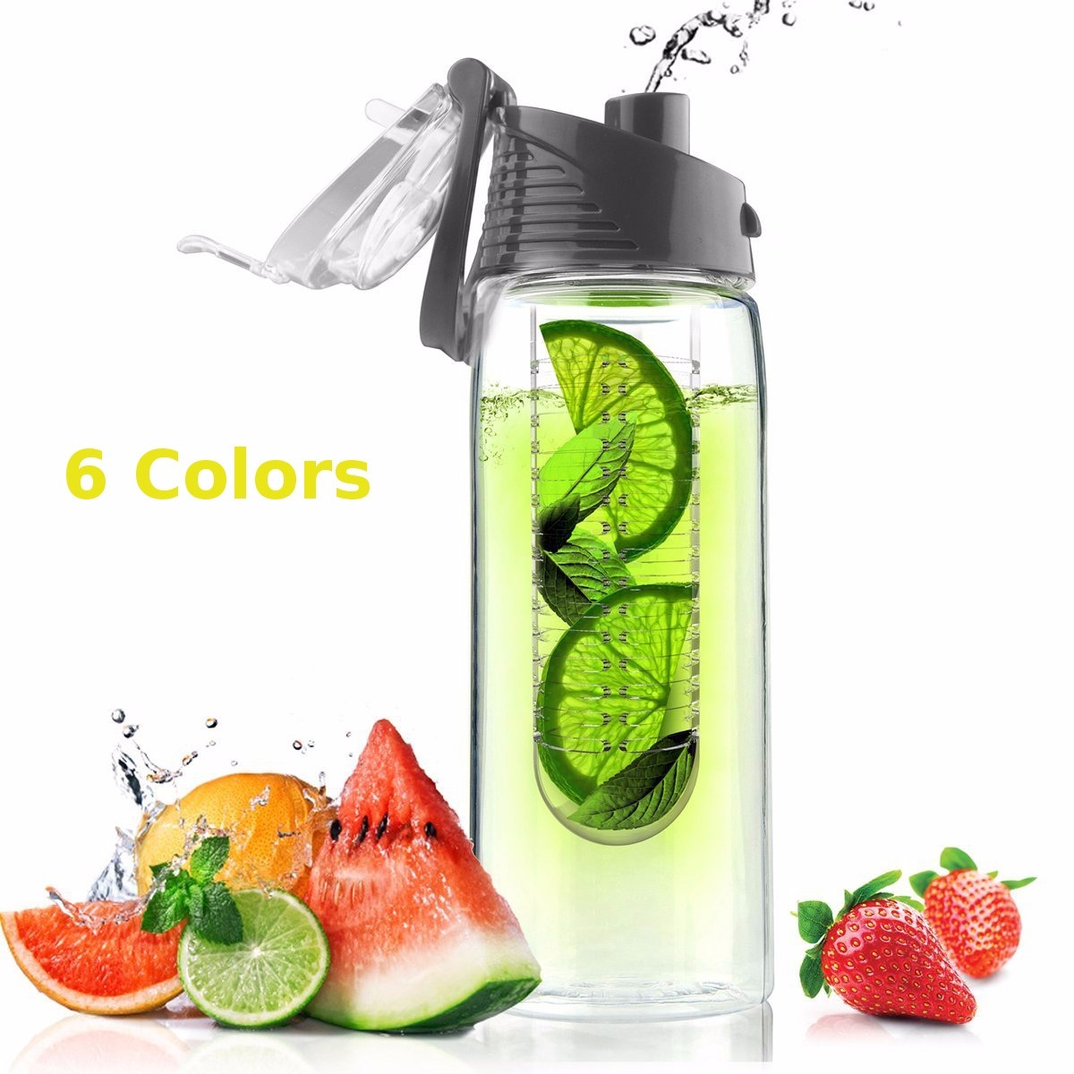 Fruit Infusing Infuser Water Bottle 28oz 800ML ...