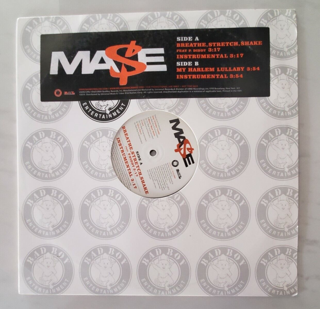 MA$E - MASE - PROMO LP - Breathe Stretch Shake - My Harlem Lullaby -Vinyl Record