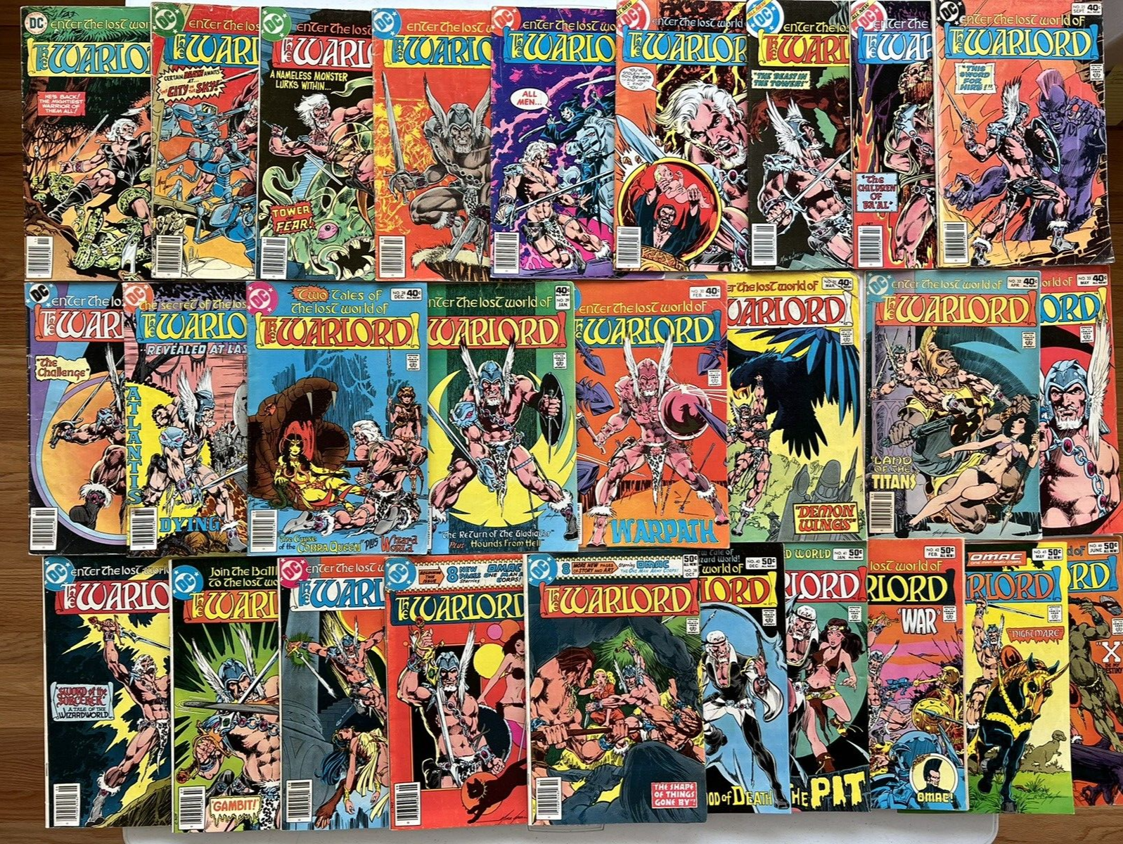 THE WARLORD Lot of 27! Iss #3-46* 4 Keys! 1976-1981 - Acceptable Condition