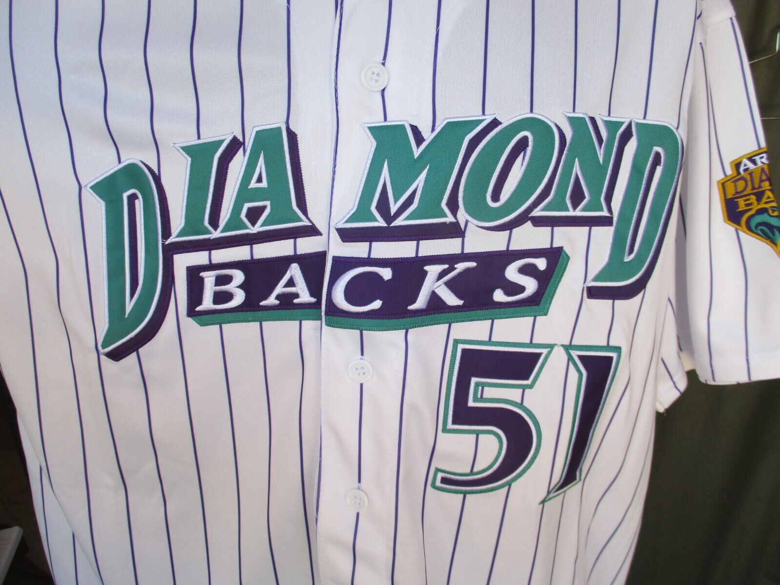 NWT Arizona Diamondbacks, D-Backs RANDY JOHNSON #51 All Sewn Baseball Jersey, XL