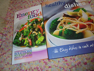 Lot of 2 GUC cookbooks Healthy Dishes and Energy Food eating better health