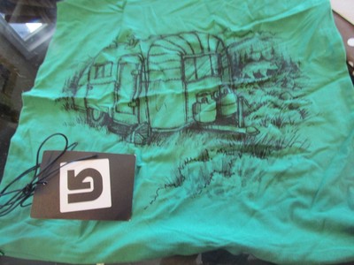 Pottery Barn Teen Graphic green Camper pillow ...