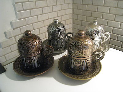 (set of 4) Traditional Turkish Handmade Coffee ...