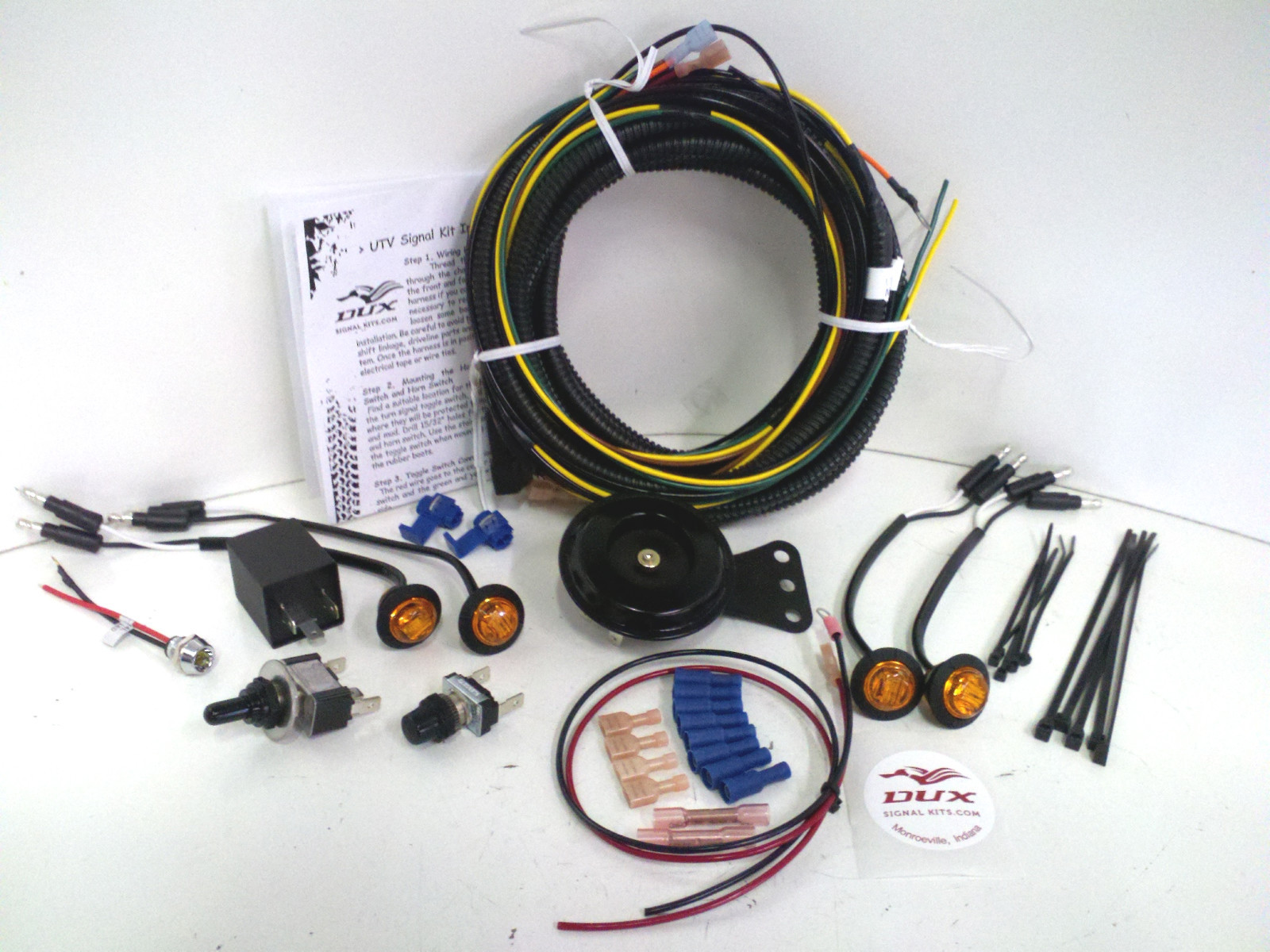 Kubota RTV Turn Signal Horn Kit Street Legal Wiring Harness LED Winch