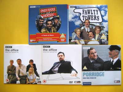 COMEDY DVD SELECTION, DAILY/SUNDAY MIRROR PROMOTION (5 DVD'S)