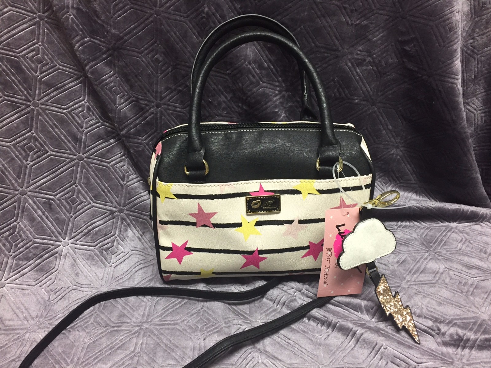 betsey johnson holographic purse