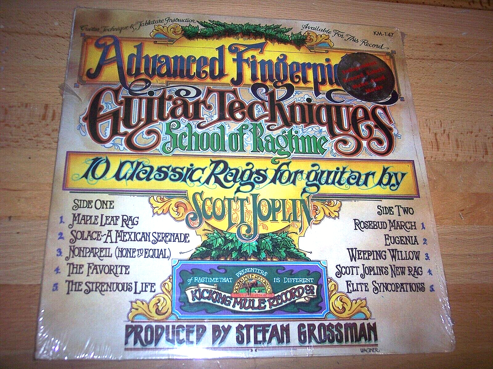 SEALED Kicking Mule Records Advanced Finger Picking Guitar Techniques LP Album