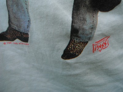 vintage 90's unisex ROD STEWART VAGABOND HEART TOUR white T-Shirt two sided m