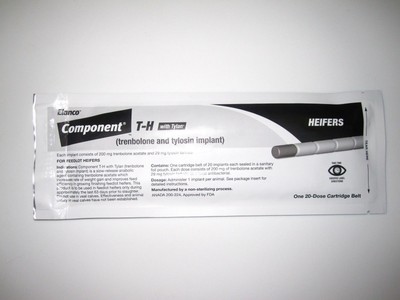 Component T-H Cattle Implant 4,000mg / Finaplix-H ...