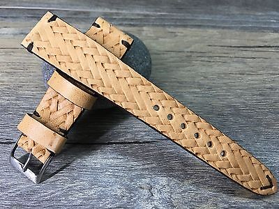 Real Leather craving art watch Strap for Luxury watch (20mm) - Best