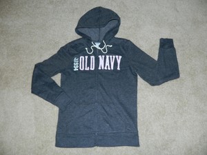 Women's Old Navy Hooded Embroidered Fleece Logo Zip Up Jacket Sz s P ...