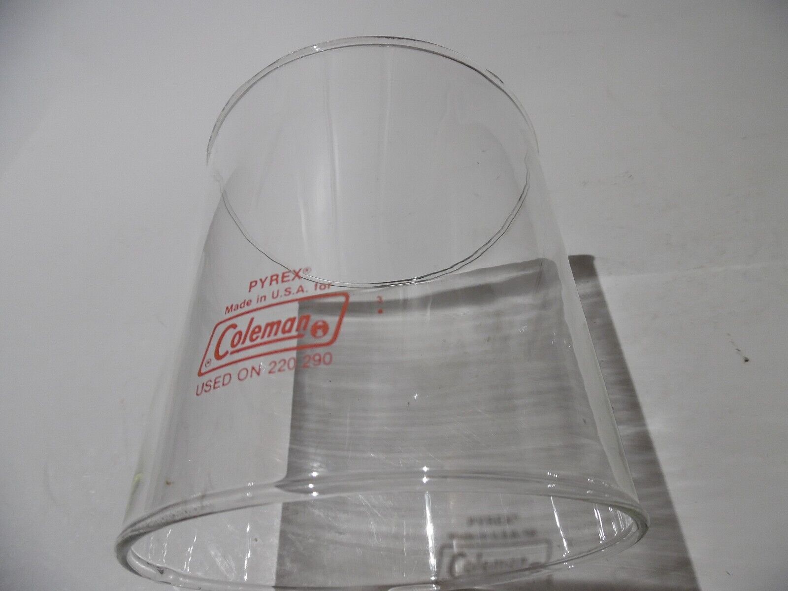 Vintage Pyrex 220 228 290 Red Letter Coleman Lantern Glass Globe USA A15