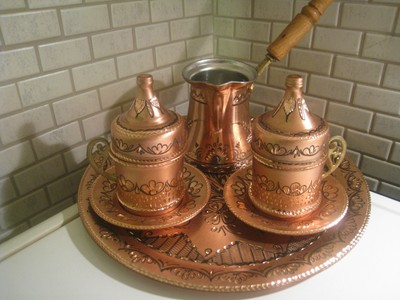 Totally Handmade Copper Turkish Coffee&Espresso Serving Set:OTTOMAN ...