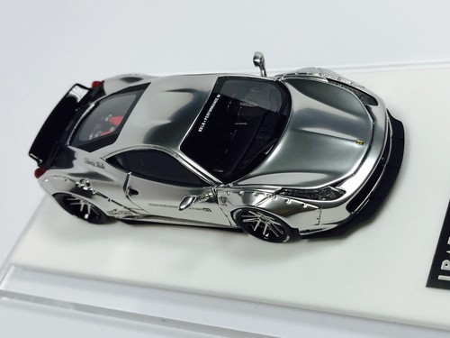 Pre-owned Dolce & Gabbana 1/43 D&g Ms Davis & Giovanni Lb Widebody Ferrari 458 Chrome Silver