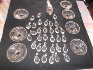 Chandelier Parts Crystal vintage Light parts Ceiling  Glass crystal Repair Bobeeches Vintage  chandelier