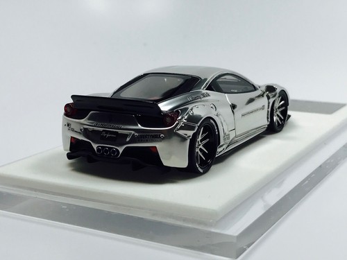 Pre-owned Dolce & Gabbana 1/43 D&g Ms Davis & Giovanni Lb Widebody Ferrari 458 Chrome Silver